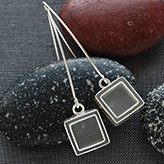 Square in Sqaure Abstract Earring