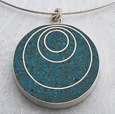 Turquoise and Resin Pendant