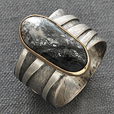 Native Silver Marble Ring